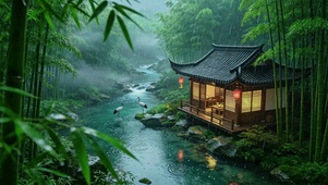 东方禅意，竹林茶舍