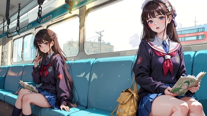 4k电车萌妹