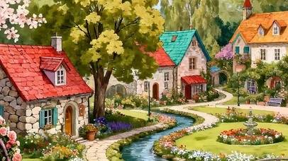 护眼树木花园带鱼屏