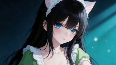 可爱长发女孩