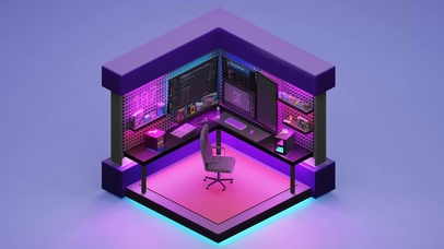 3D简约赛博房间