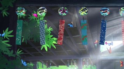 无缝风铃蝴蝶房屋孤寂