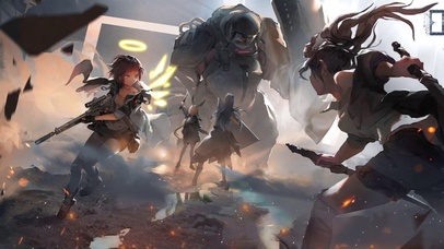 明日方舟战斗少女插画