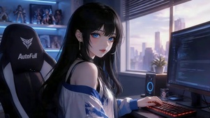 可爱长发女孩