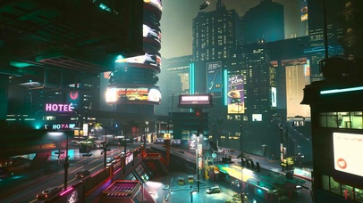 赛博城市夜景