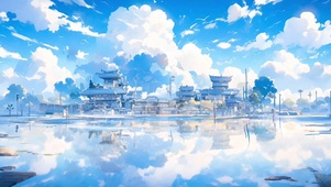 湖边景色
