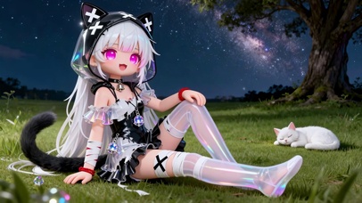 动漫猫耳少女的星尘草地之约