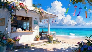 海边花屋咖啡馆