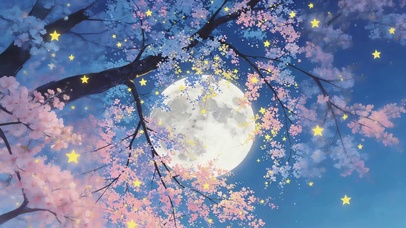 唯美明月鲜花
