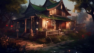 古风场景夜景