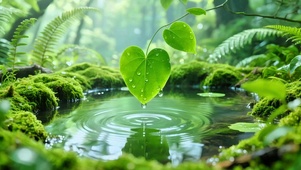 护眼露珠山泉4K