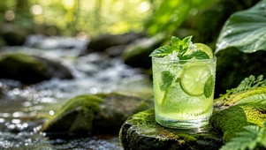 溪边青柠气泡水 清新治愈
