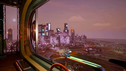 科幻未来城市港口