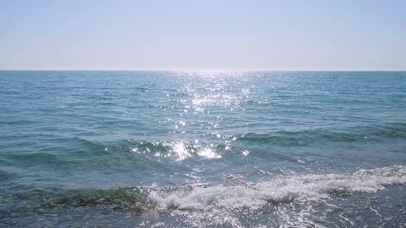 4K 高清 夏日海水冲刷沙滩