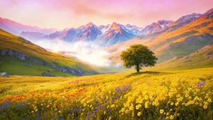 高原雪山小花 