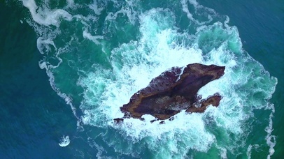 4K唯美海浪开花