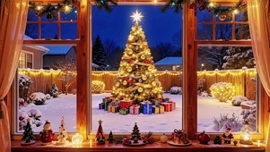 圣诞假窗户