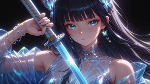 持剑美女