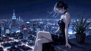 暗夜都市天台高冷女神