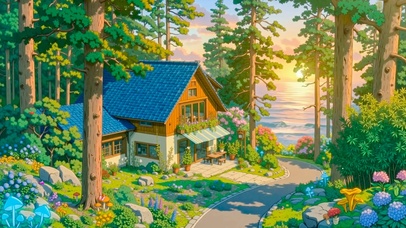 海边树林小屋