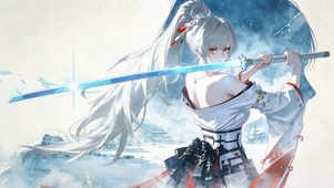 冰蓝刀光绯雪