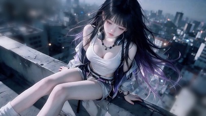天台耳机少女
