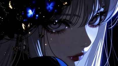 暗夜蓝蝶美少女