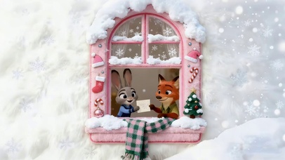 雪天可爱朱迪和尼克