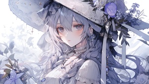 唯美纯真美少女紫色治愈可爱