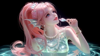 粉毛高马尾女神