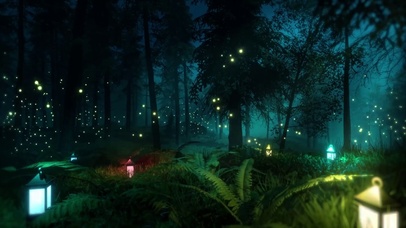 森夜与萤火虫 风景动态壁纸 动态壁纸下载 元气壁纸