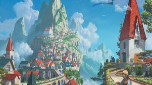 4K 动漫小镇唯美治愈风景