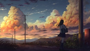 夏天日落