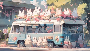4K 巴士兔子