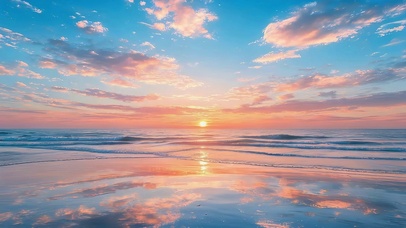 晚霞海滩