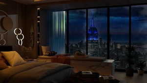 窗外雷雨声纽约公寓