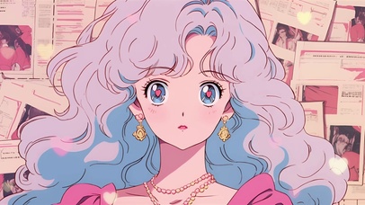 漂亮的动漫插画女孩