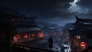 暗夜观雨