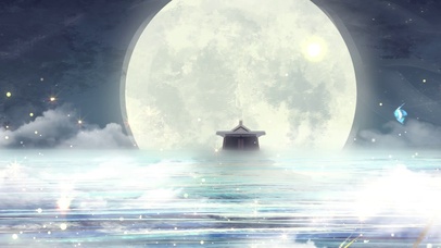 星空浪漫月亮璀璨动态背景