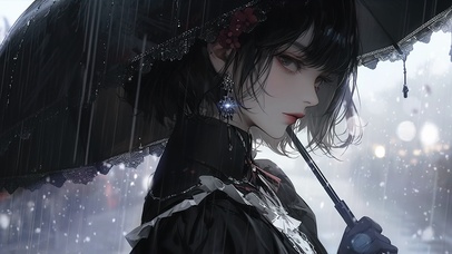 雨中