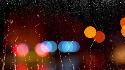 4K夜晚大雨雨水玻璃意境