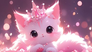 粉色公主小猫
