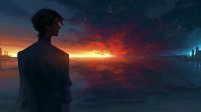 海边晚霞