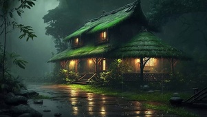 夜晚温柔的雨