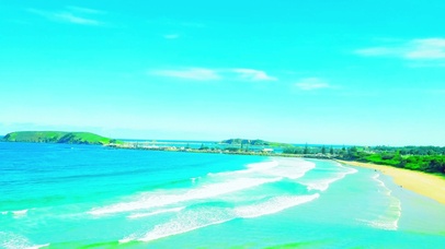 治愈沙滩海浪 4K