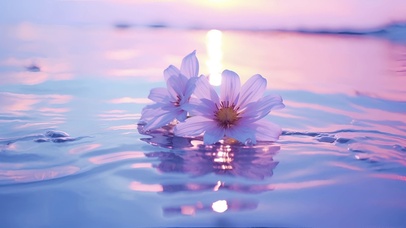水中小紫花