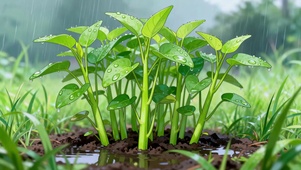 雨中空心菜