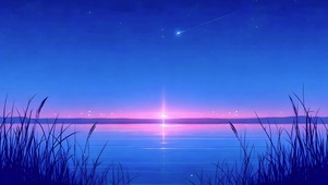 夜湖流星