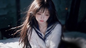 水手服可爱表情少女