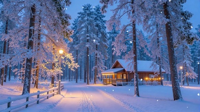 木屋冬夜治愈逸景